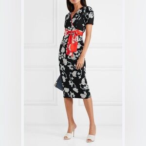 Diane von Furstenberg Kara Floral Coordinates Midi Size 4 Skirt and Top